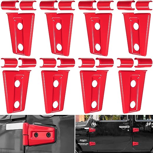 Door Hinge Cover Trim Exterior Accessories for Jeep Wrangler JK JKU Sport Rubicon Sahara X Unlimited 2-Door & 4-Door 2007-2018
