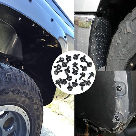 25Pcs Hex Head Screw Bolt Fit for 6mm holes Bumper Cover Splash Shield Mud Guard Screw Bolt Replacement for Toyota Avalon Camry Corolla Scion Lexus 90159-60498, 2 Years Warranty