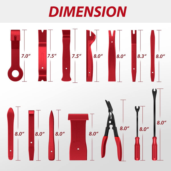 Trim Removal Tool 88Pcs, Auto Push Pin Bumper Retainer Clip Set Fastener Terminal Remover Tool Adhesive Cable Clips Kit Car Panel Radio Removal Auto Clip Pliers