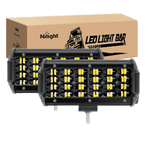 6.5" 72W 7200LM Quad Row Spot Led Light Bars (Pair)