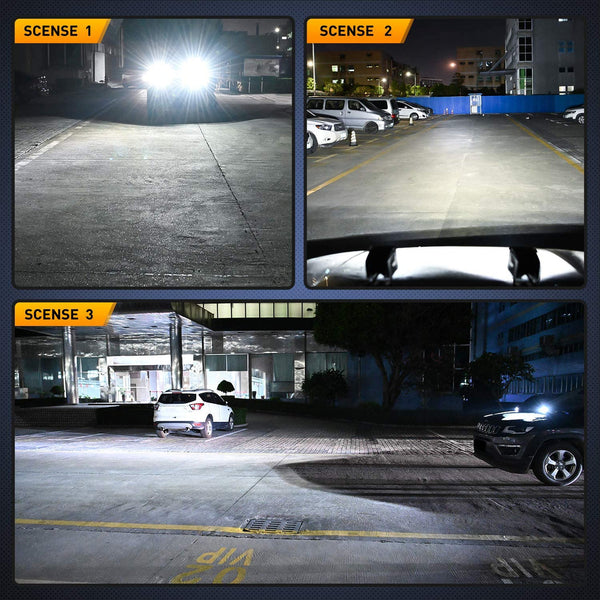 3" 42W Upgraded Triple Row Spot/Flood Square LED Pods (Pair)