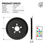 14" Spare Tire RGB LED Brake Light with Remote Control For 2007-2018 Jeep Wrangler JK & 2018+ JL