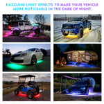 Xprite Rivalry Series Dual Row RGB LED Underbody Glow Kit with Remote Control and Bluetooth