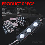 Xprite 8 LED Rock Light Pods Truck Bed Lighting Kit with Switch