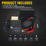 Xprite 4 Rocker Switch Pod Control System for 2007-2018 Jeep Wrangler JK JKU