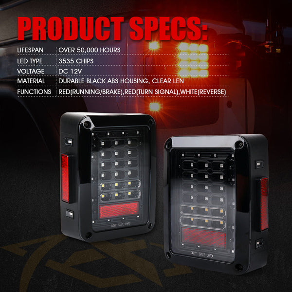 LED Tail Lights for Jeep Wrangler JK | Bold Series