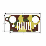 Xprite Green Camo Jeep Wrangler JK Keychain