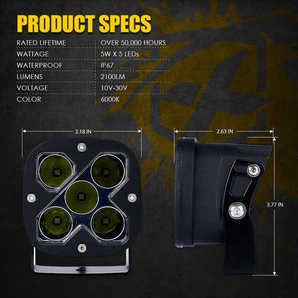 3" LED Light Pods | X-Beam Series