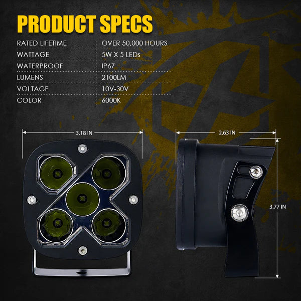 3" LED Light Pods | X-Beam Series