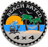 Beach Rated 4 x 4 Car Badge Car Emblem Metal Automotive