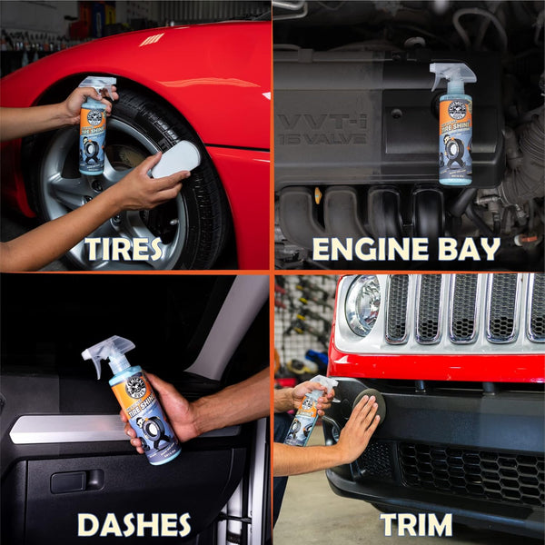 Chemical Guys Tire Kicker Sprayable Extra Glossy Tire Shine (Works on Rubber, Vinyl & Plastic), Great for Cars, Trucks, SUVs, Motorcycles, RVs & More, 16 oz