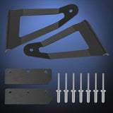 50” Curved Light Bar Bracket at Upper Windshield Roof Cab for 1984-2001 Jeep Cherokee XJ & 1986-1992 Comanche MJ (Pair)