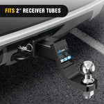 Hitch Ball Mount with 2" Ball (2" Shank, 7500 lbs, 4" Drop)
