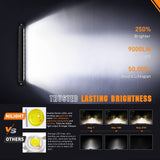 20" 75W 9000LM Osram P8/5W Chips Slim Spot/Flood LED Light Bar