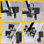 Dual A-Pillar Windshield Hinge Mount Bracket For 2007-2017 Wrangler JK/JKU 2DR 4DR (Pair)