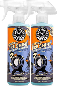 Chemical Guys Tire Kicker Sprayable Extra Glossy Tire Shine (Works on Rubber, Vinyl & Plastic), Great for Cars, Trucks, SUVs, Motorcycles, RVs & More, 16 oz