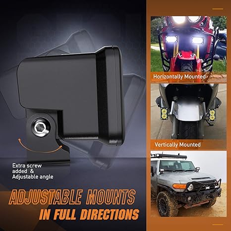 2PCS 3Inch Motorcycle Led Pods 1300LM Built-in EMC Driving Light Super Spotlight Offroad Fog Light Auxiliary Light for Motorbike SUV ATV Truck Boat Tractor Forklift