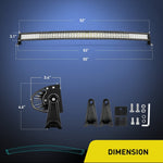 52" 300W Double Row Curved Spot/Flood LED Light Bar