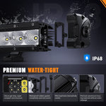 20" 75W 9000LM Osram P8/5W Chips Slim Spot/Flood LED Light Bar