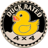 Duck Rated Car Emblem 4 x 4 Metal Automotive