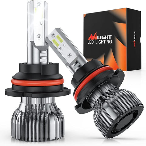 E20 9004/HB1 50W 10000LM 6000K IP67 LED Headlight Bulbs (Pair)