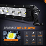 20" 75W 9000LM Osram P8/5W Chips Slim Spot/Flood LED Light Bar