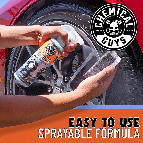 Chemical Guys Tire Kicker Sprayable Extra Glossy Tire Shine (Works on Rubber, Vinyl & Plastic), Great for Cars, Trucks, SUVs, Motorcycles, RVs & More, 16 oz