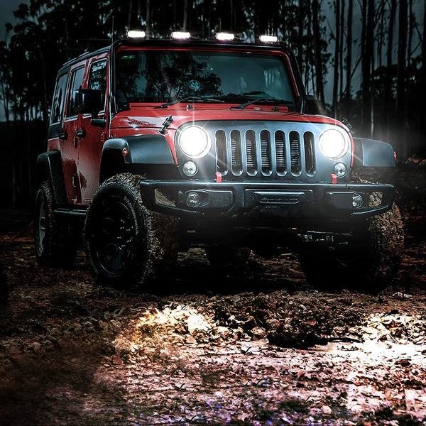 7" Round LED Headlight High Low Beam For Jeep Wrangler JK TJ JL CJ 1997-2020 Rubicon Sahara Hummber H1 H2