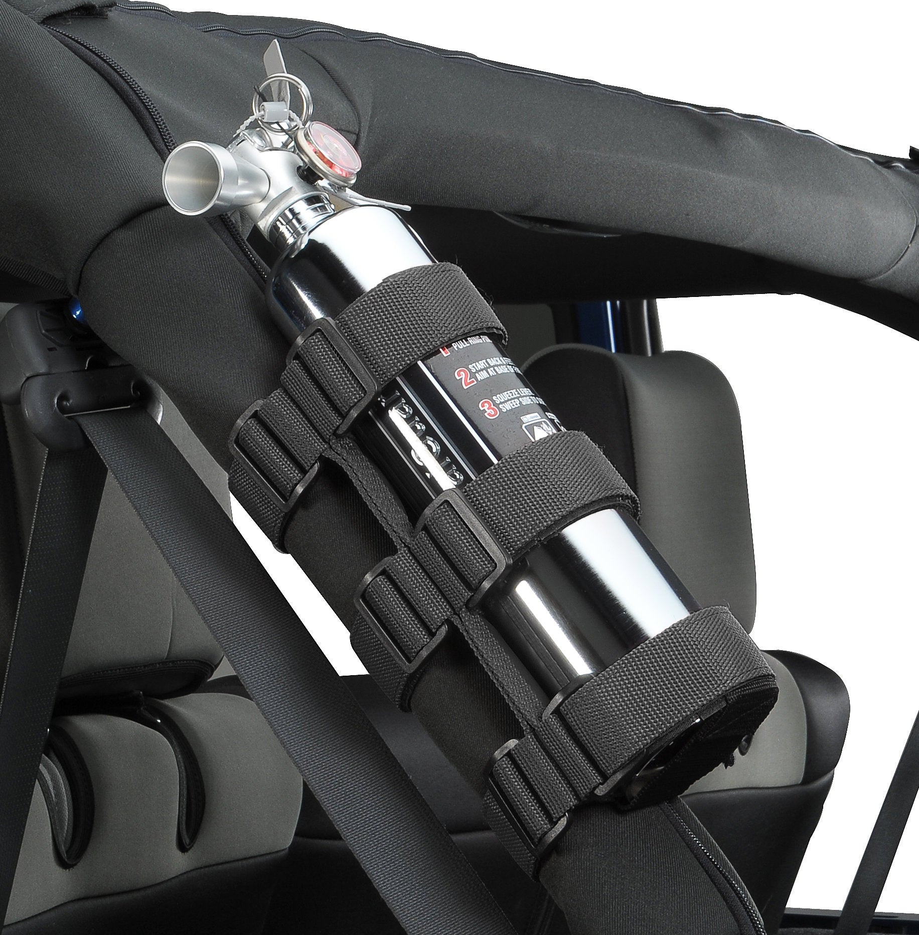 Sport Bar Fire Extinguisher Holder for 55-25 Jeep Wrangler JL, JK, TJ, YJ, CJ & Gladiator JT