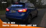 35" 32 Leds Traffic Advisor Strobe Blue White Light Bar