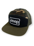 Hat - Jeep 7 Panel Flatbill Snapback Patch Black/Camo