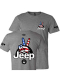 Mens Jeep® Wave USA T-Shirt - Heather Grey