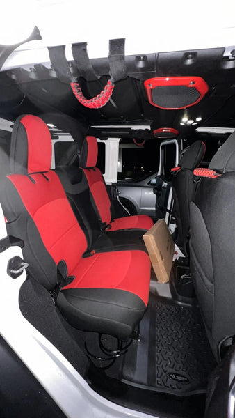 Diver Down Front and Rear Neoprene Seat Covers for 18-23 Jeep Wrangler JL Unlimited 4-Door With Armrest