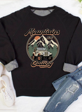 Mountains Are Calling,Jeep,Camp Unisex French Terry Crew