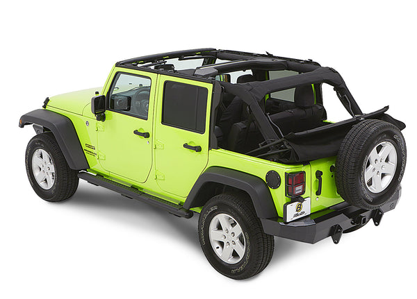 Trektop NX Glide Soft Top in Black Diamond for 07-18 Jeep Wrangler JK 4 Door