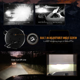 (2PCS/SET) 9 INCH RGB HEADLIGHTS REPLACEMENT BLUETOOTH CONTROL FOR JEEP WRANGLER JL JLU SPORT RUBICON SAHARA GLADIATOR JT 2019 2020 W/ DRL Sku: QP007346