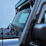 AUXBEAM  50" STRAIGHT LIGHT BAR WINDSHIELD MOUNTING BRACKETS FOR 2007-2017 JEEP WRANGLER JK
