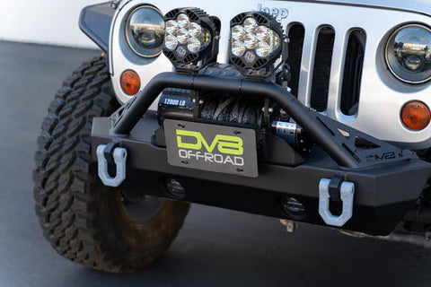 DV8 Offroad  Fairlead Mounted Flip-Up License Plate Bracket