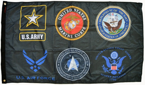 3x5' Forever wave Armed Forces Flag