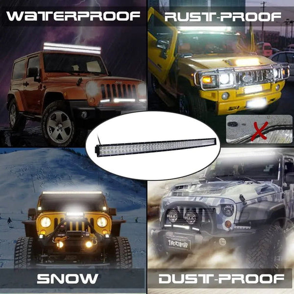 54 Inch 312W Double Row Curved Spot Flood LED Light Bar 31200LM/PC
