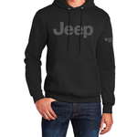 Mens Jeep® Text Blackout Hoodie - Black