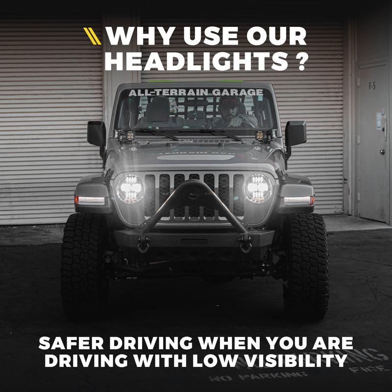 9-Inch Headlights with DRL & Halo Sale price
