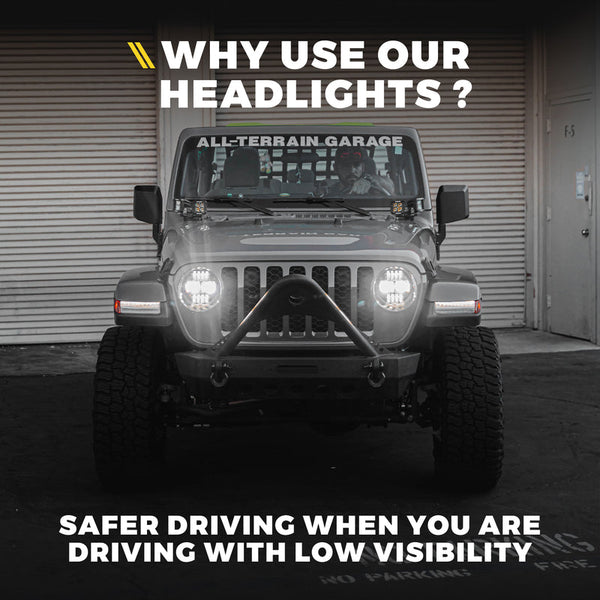9-Inch Headlights with DRL & Halo Sale price