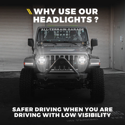 9-Inch Headlights with DRL & Halo Sale price