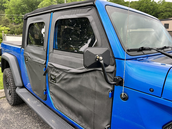 Quick Release Mirrors with Square Head for 18-23 Jeep Wrangler JL & Gladiator JT