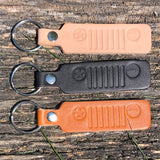 Keychain - Jeep Grille Leather