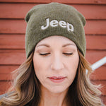 Hat - Jeep Grille Flip Knit - Army Green