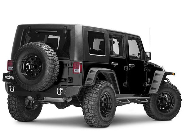 Smittybilt Nerf Side Step Bars; Textured Black (07-18 Jeep Wrangler JK 4-Door)