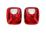 Diamond Brite Tail Light Conversion Kit; Black Housing; Euro Red/Clear Lenses (97-06 Jeep Wrangler TJ)