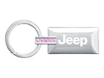 Jeep Jeweled Pink Rectangular Keychain